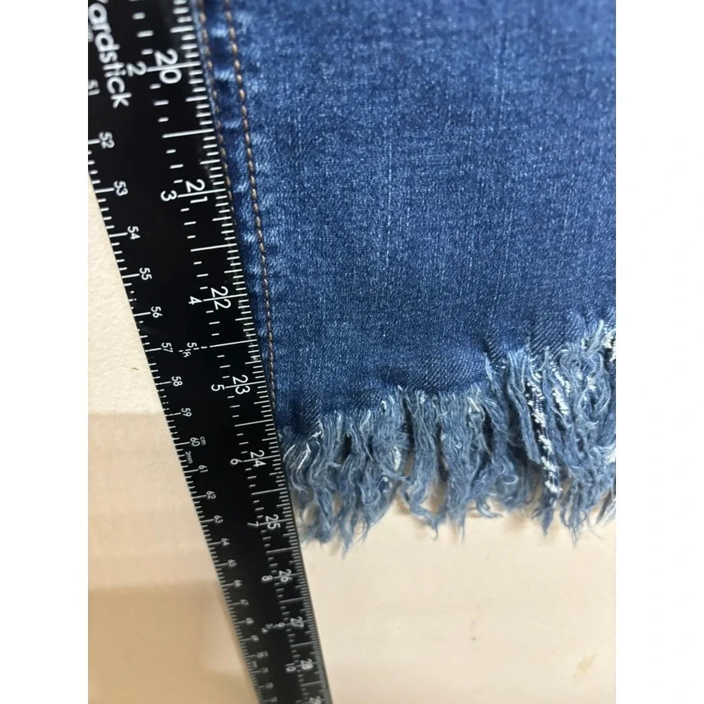 Free People Distressed‎ Skinny Jeans Size 25 Raw Hem Ankle Denim Blue